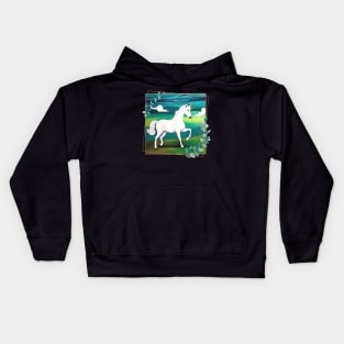 Unicorn in a Spring Field back version (MD23Ar006b) Kids Hoodie